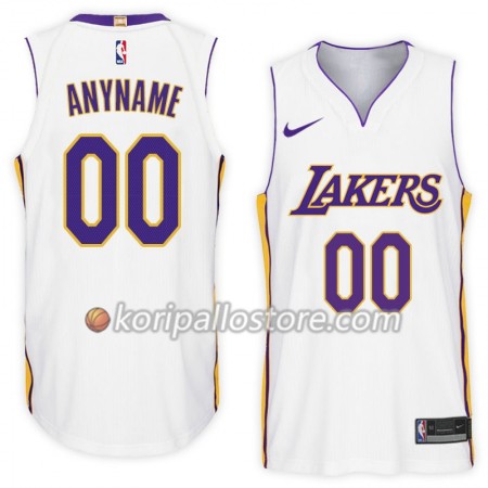 Los Angeles Lakers Custom Nike 2017-18 Valkoinen Miesten Pelipaidat Swingman 